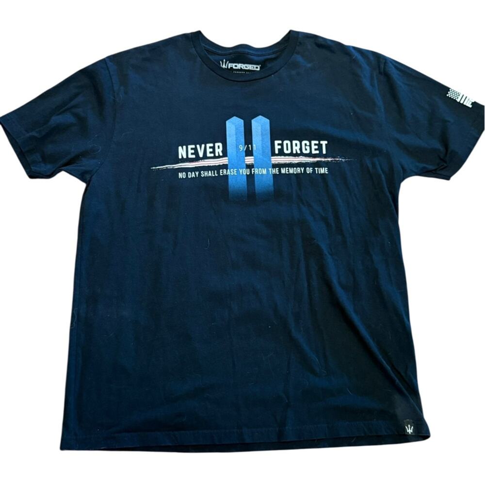 Forged “Never Forget” Black Men's XXL Short Sleeve T-Shirt
